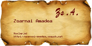 Zsarnai Amadea névjegykártya